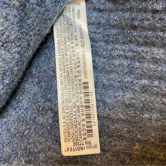 ZARA Women’s oversized blue knit sweater XS - Picture 3 of 3